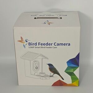 Smart Bird Feeder Camera 1296P HD WiFi Solar Powered Bird House IP65 Waterproof